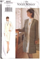 9097 EZ VOG 70S TENT DRESS,TUNIC TOP,BELT,PANTS PATTERN 14